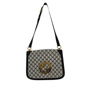 Vintage Gucci Blondie Navy GG Medallion Shoulder Bag 1970s
